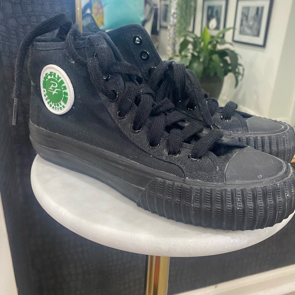 P.F. Flyers Black High-Top Sneakers